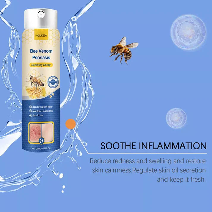 HOUKEA Bee Venom Psoriasis Relief Spray – Original Soothing Formula