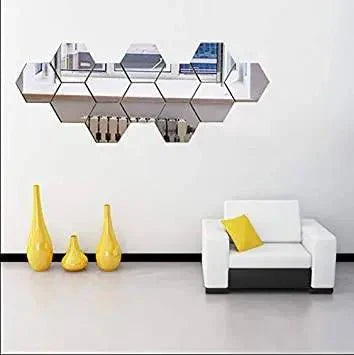 3D Acrylic Mirror Home Decor Set – 13 Pieces Wall Art